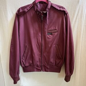 Vintage 80's MEMBERS ONLY Cafe Racer Jacket Men's Size 40 Burgundy